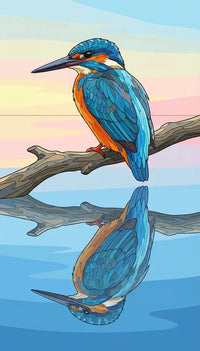 Thumbnail for Kuningaskalastaja timanttimaalaus