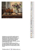Thumbnail for Paint by numbers color chart - Bottles and Flower Arrangement - väriluettelo ja ohjeet