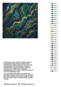 Thumbnail for Värikartta ja ohjeet - Green Agate Pattern 50x50cm