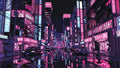 Thumbnail for Neon city lights and reflections at night paint by numbers