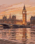 Thumbnail for Big Ben numeromaalaus - ikoninen kellotorni Lontoossa auringonlaskussa.