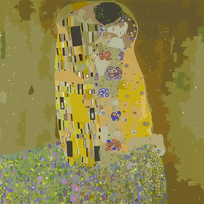 The Kiss numeromaalaus - Gustav Klimt