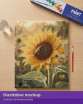Thumbnail for Valmiin numeromaalauksen havainnekuva - Sunflower and Bee 40x50cm