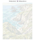 Thumbnail for Numeroitu kangas - Cliffs and Ocean Waves 40x50cm