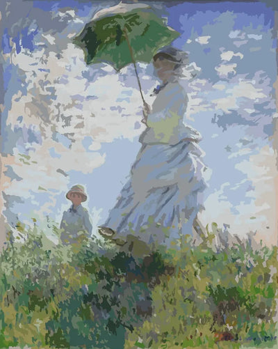 Woman with a Parasol numeromaalaus - Claude Monet