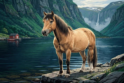 Timanttimaalaus Horse by the Water