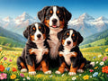 Thumbnail for Timanttimaalaus Bernese Mountain Dogs