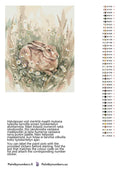 Thumbnail for Paint by numbers color chart - Hare in Daisies - väriluettelo ja ohjeet