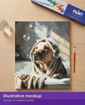 Thumbnail for Valmiin numeromaalauksen havainnekuva - Bubble Bath Dog 40x50cm