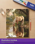 Thumbnail for Valmiin numeromaalauksen havainnekuva - Reflection Horse 40x50cm