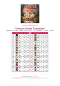 Thumbnail for Unicorn Under Toadstool timanttimaalauksen värikartta – 30 DMC-väriä