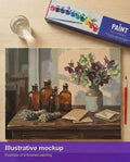 Thumbnail for Valmiin numeromaalauksen havainnekuva - Bottles and Flower Arrangement 50x40cm
