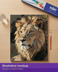 Thumbnail for Valmiin numeromaalauksen havainnekuva - Lion Portrait 40x50cm