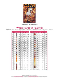 Thumbnail for White Horse in Festival timanttimaalauksen värikartta – 36 DMC-väriä