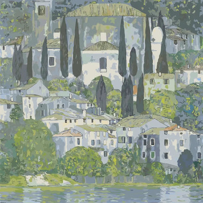 Church in Cassone numeromaalaus - Gustav Klimt