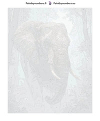 Thumbnail for Numeroitu kangas - Elephant in Forest 40x50cm
