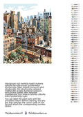 Thumbnail for Paint by numbers color chart - City Rooftops and Water Towers - väriluettelo ja ohjeet