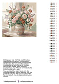 Thumbnail for Paint by numbers color chart - Roses in Ceramic Vase - väriluettelo ja ohjeet