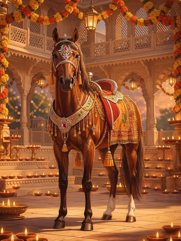 Timanttimaalaus Decorated Royal Horse