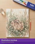 Thumbnail for Valmiin numeromaalauksen havainnekuva - Hare in Daisies 40x50cm