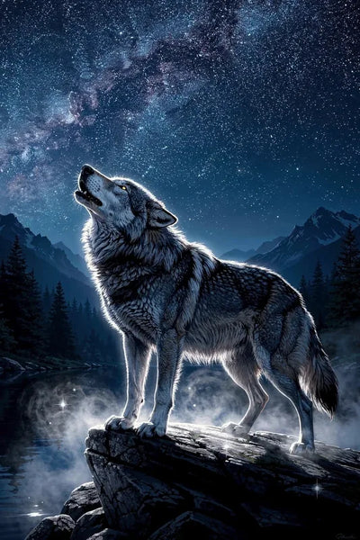 Timanttimaalaus Howling the Moon