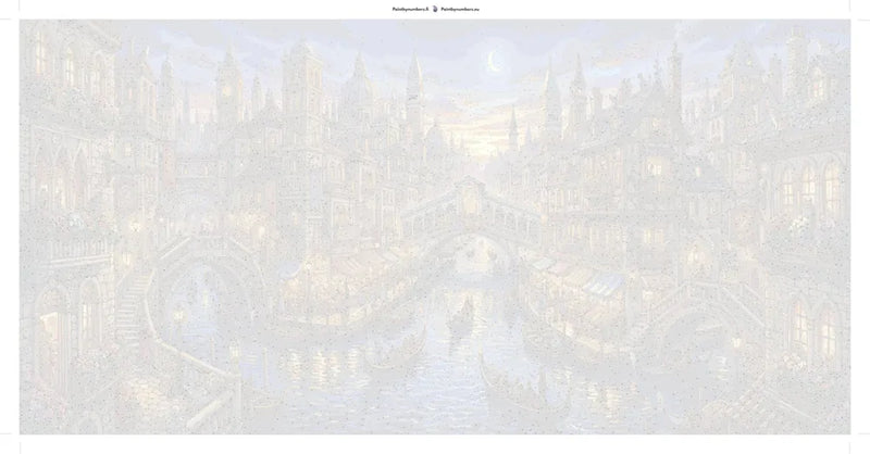 Numeromaalauksen kangas - Venetian Night Canal 80x160cm