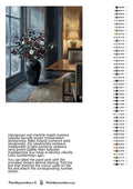 Thumbnail for Paint by numbers color chart - Vase of Flowers by Window - väriluettelo ja ohjeet