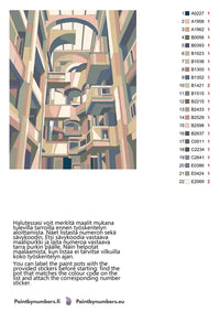 Thumbnail for Värikartta ja ohjeet - Balconies and Arches Courtyard 40x50cm