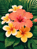 Thumbnail for Timanttimaalaus Hibiscus and Plumeria