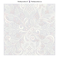 Thumbnail for Numbered canvas - Holly Leaves and Berries Pattern 50x50cm