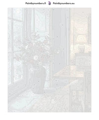 Thumbnail for Paint by numbers canvas - Vase of Flowers by Window