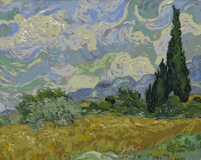 Wheat Field with Cypresses numeromaalaus - Vincent van Gogh