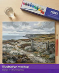 Thumbnail for Valmiin numeromaalauksen havainnekuva - Coastal Path and Wooden Gate 50x40cm