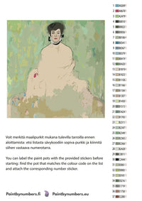 Thumbnail for Paint by numbers color chart - Amalie Zuckerkandl - väriluettelo ja ohjeet