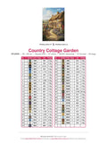Thumbnail for Country Cottage Garden timanttimaalauksen värikartta – 47 DMC-väriä