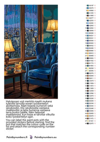 Thumbnail for Värikartta ja ohjeet - Blue Armchair City View 40x70cm