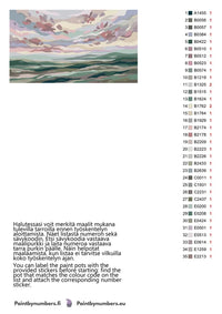Thumbnail for Värikartta ja ohjeet - Pastel Hills and Clouds 70x40cm