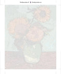 Thumbnail for Paint by numbers canvas - Sunflowers on Turquoise