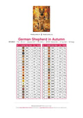 Thumbnail for German Shepherd in Autumn timanttimaalauksen värikartta – 38 DMC-väriä