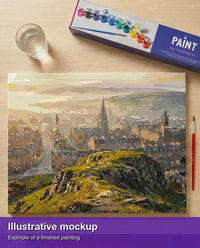 Thumbnail for Valmiin numeromaalauksen havainnekuva - City View from Hill 50x40cm
