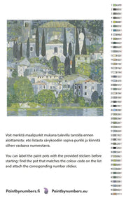 Thumbnail for Paint by numbers color chart - Church in Cassone - väriluettelo ja ohjeet