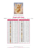 Thumbnail for Angel with Harp timanttimaalauksen värikartta – 35 DMC-väriä