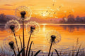 Thumbnail for Timanttimaalaus Dandelions at Sunset