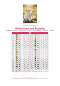 Thumbnail for White Kitten and Butterfly timanttimaalauksen värikartta – 35 DMC-väriä