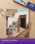 Thumbnail for Valmiin numeromaalauksen havainnekuva - Courtyard Fountain and Plants 40x50cm