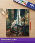 Thumbnail for Valmiin numeromaalauksen havainnekuva - Cockatoo on Books 40x50cm
