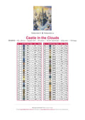 Thumbnail for Castle in the Clouds timanttimaalauksen värikartta – 50 DMC-väriä