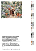 Thumbnail for Värikartta ja ohjeet - Dachshund in Flower Garden 50x40cm