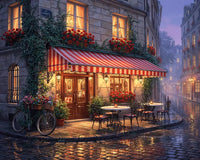 Thumbnail for Timanttimaalaus Parisian Café at Night