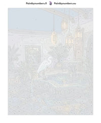 Thumbnail for Paint by numbers canvas - Heron by Fountain Courtyard
